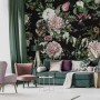 Dark Botanical Soft Floral Wallpaper Mural
