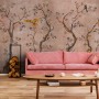 Watercolor Chinoiserie Fruit Trees Wallpaper Mural