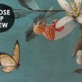 Watercolor Chinoiserie Fruit Trees Wallpaper Mural