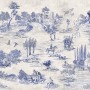Vintage Monochrome Jouy Style Landscape Wallpaper Mural