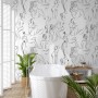 Female Body Line Art Wallpaper Mural
