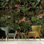 Dark Tropical Trees with Leopards Wallpaper Mural