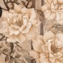 Chinese Peony Flowers and Bamboo Landscape with Crane Birds