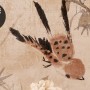 Chinese Peony Flowers and Bamboo Landscape with Crane Birds
