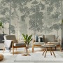 Monochrome Tree Forest Silhouette Wallpaper Mural