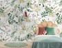 Bright Daisy Flower Bouquet with Green Leaves Wallpaper Mural