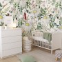 Bright Daisy Flower Bouquet with Green Leaves Wallpaper Mural