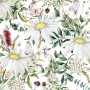 Bright Daisy Flower Bouquet with Green Leaves Wallpaper Mural
