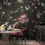 Dutch Flower Peony with Tulips Dark Floral Wallpaper Mural