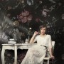 Dutch Flower Peony with Tulips Dark Floral Wallpaper Mural