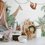 Cute Safari Animals with Jungle Kids Wallpaper Mural
