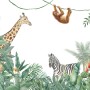 Cute Safari Animals with Jungle Kids Wallpaper Mural