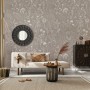 Bohemian Style Neutral Color Wild Flowers Art Wallpaper Mural