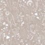 Bohemian Style Neutral Color Wild Flowers Art Wallpaper Mural