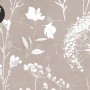 Bohemian Style Neutral Color Wild Flowers Art Wallpaper Mural