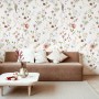 Watercolor Soft Wild Flowers Wallpaper Mural