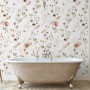 Watercolor Soft Wild Flowers Wallpaper Mural