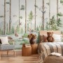 Kids Forest Animals in the Jungle Wallpaper Mural