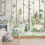 Kids Forest Animals in the Jungle Wallpaper Mural