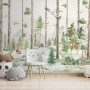 Kids Forest Animals in the Jungle Wallpaper Mural