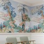 Art Painting Colorful Landscape with Heron Birds Wallpaper Mural