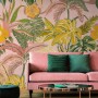 Watercolor Colorful Summer Tropical Leaf Wallpaper Mural