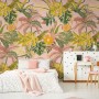 Watercolor Colorful Summer Tropical Leaf Wallpaper Mural