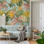 Watercolor Colorful Summer Tropical Leaf Wallpaper Mural