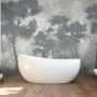 Monochrome Forest Silhouette Landscape Wallpaper Mural