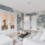 Monochrome Forest Silhouette Landscape Wallpaper Mural