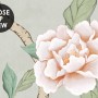 Soft Chinoiserie Peony Tree Blossom Art Wallpaper Mural