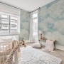 Abstract Clouds with Birds Wallpaper Mural