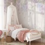 Watercolor Hanging Wisteria Flowers with Hummingbirds Wallpaper Mural 
