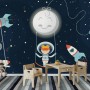 Astronaut Girls in the Space Ship Wallpaper Mural