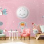 Astronaut Girls in the Space Ship Wallpaper Mural