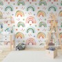 Kids Colorful Rainbow with Drops Wallpaper Mural