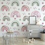 Kids Colorful Rainbow with Drops Wallpaper Mural