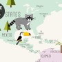 Kids Nursery Educational Continent World Map Wallpaper Mural