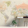 Political World Map Countries Detailed Wallpaper Mural