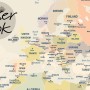 Political World Map Countries Detailed Wallpaper Mural