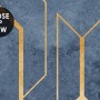 Rhombus Geometric Lines Art Deco Wallpaper Mural