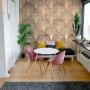 Modern Eau De Nil Art Deco Gold Lines Wallpaper Mural