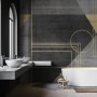 Colorful Geometric Grunge Art Wallpaper Mural