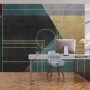 Colorful Geometric Grunge Art Wallpaper Mural