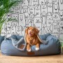 Cute Dog Face Pattern for Kids Wallpaper Mural