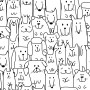 Cute Dog Face Pattern for Kids Wallpaper Mural