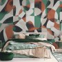 Modern Abstract Art with Retro Colorful Geometric Wallpaper Mural