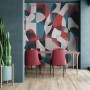 Modern Abstract Art with Retro Colorful Geometric Wallpaper Mural