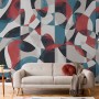 Modern Abstract Art with Retro Colorful Geometric Wallpaper Mural