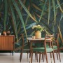 Dark Tropical Exotic Palm Leaf Wallpaper Mural